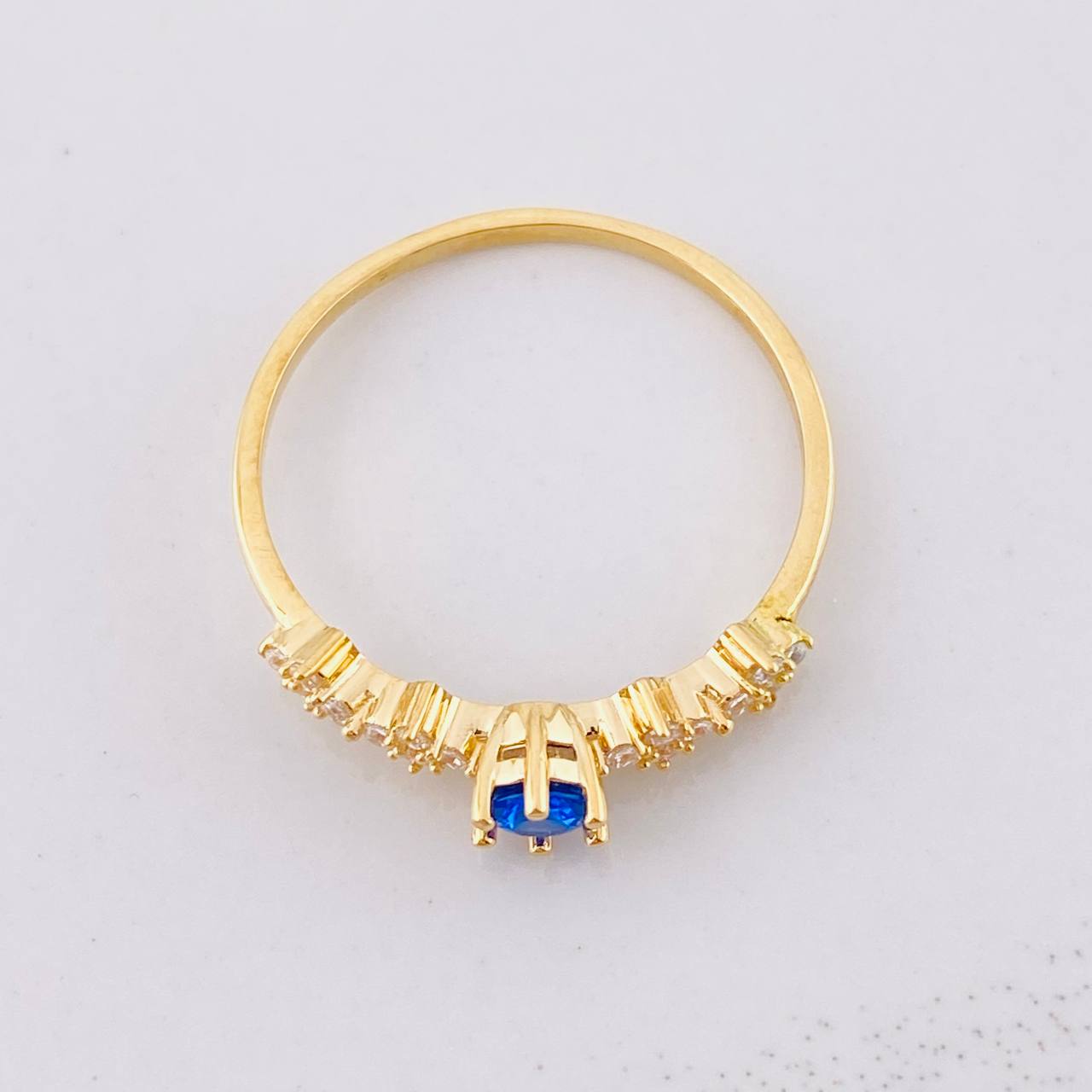 Anillo Carril Chispas 1.55g / T7 3/4 Oro Amarillo 18K