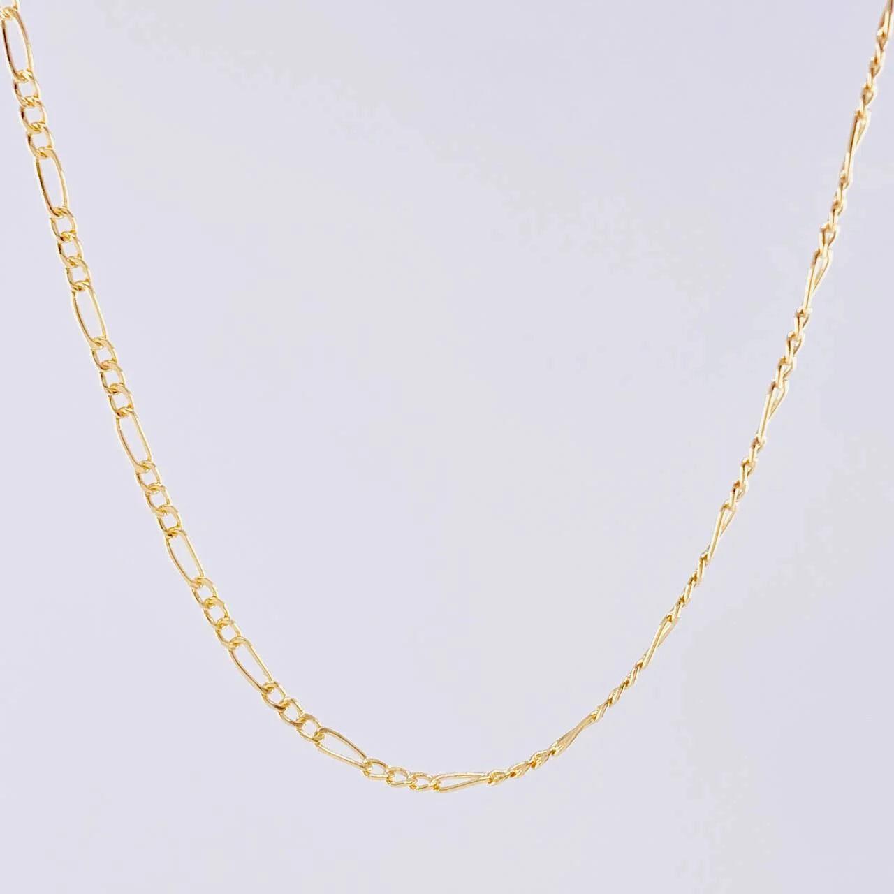 Cadena Figaro 1.3g / 45cm / 1.55mm Oro Amarillo 18K