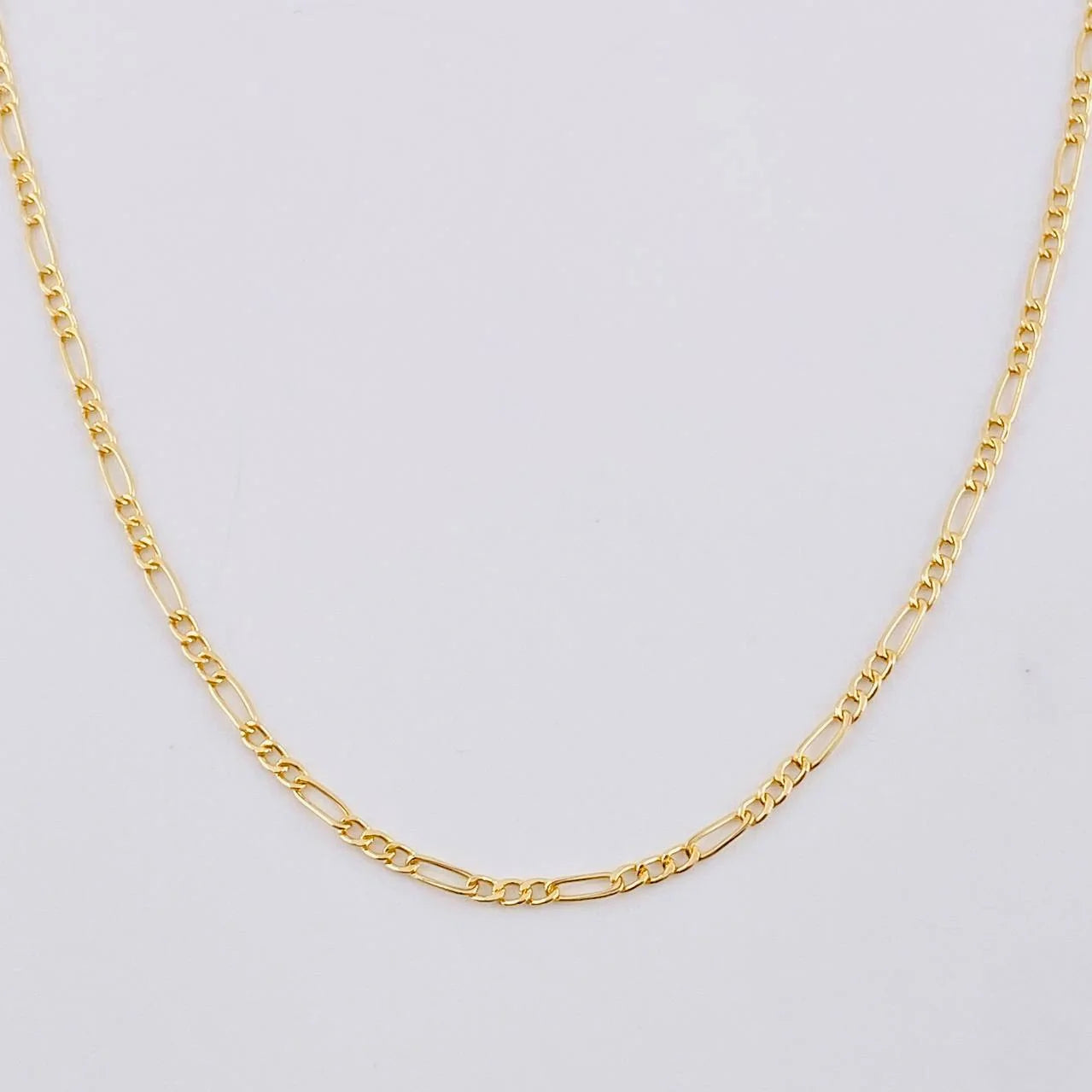 Cadena Figaro 1.3g / 45cm / 1.55mm Oro Amarillo 18K