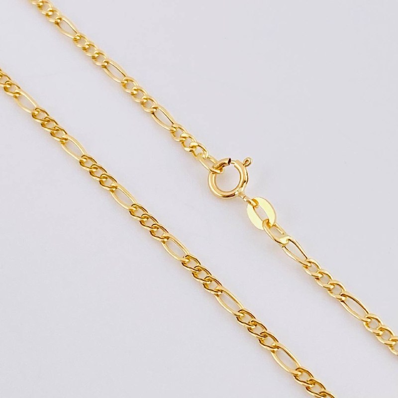 Cadena Figaro 2.2g / 60cm / 2.7mm Oro Amarillo 18K