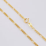 Cadena Figaro 2.2g / 60cm / 2.7mm Oro Amarillo 18K
