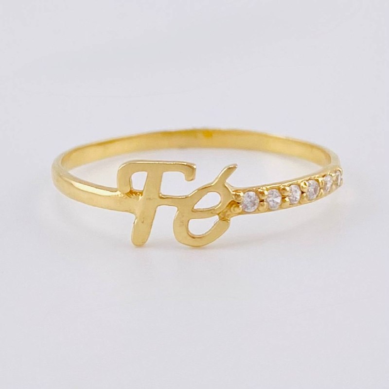 Anillo Fé 0.95 g / T8 Oro Amarillo 18K