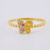 Anillo Mariposa Mate 1.45 g / T7 1/4 Oro Amarillo 18K