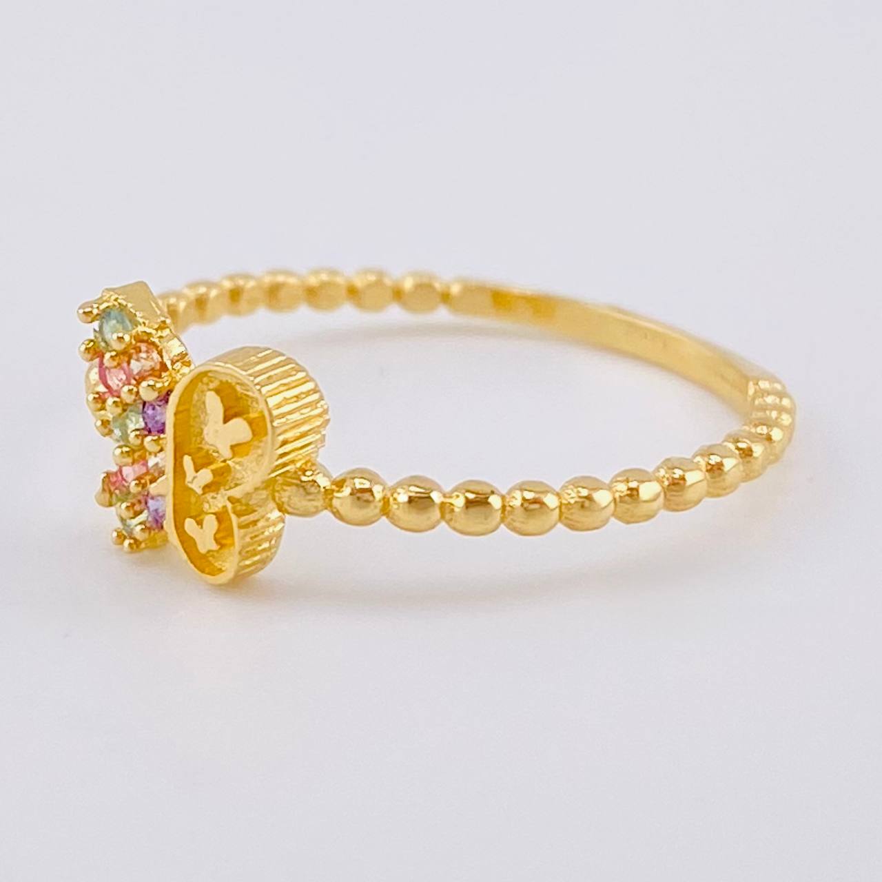 Anillo Mariposa Mate 1.45 g / T7 1/4 Oro Amarillo 18K