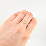 Anillo Mariposa Mate 1.45 g / T7 1/4 Oro Amarillo 18K