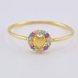 Anillo Circulo Corazón 1.05 g / T8 Oro Amarillo 18K