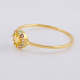Anillo Circulo Corazón 1.05 g / T8 Oro Amarillo 18K