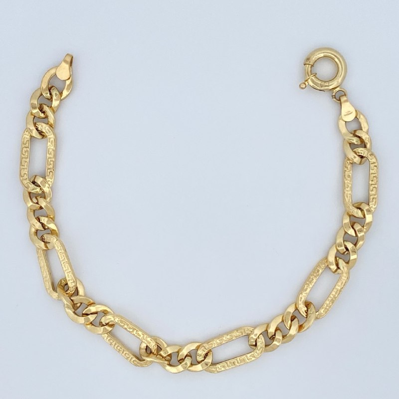 Pulso Figaro 4.15gr / 19cm / +1 Oro 18K $