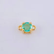 Herraje Piedra Circular Esmeralda 23pts 0.4gr / 0.7cm / Oro Amarillo 18K