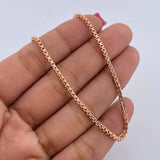 Cadena Veneciana 12.05gr / 50.6cm / 1.8mm Dos Oros Blanco Rosa +3 18K &