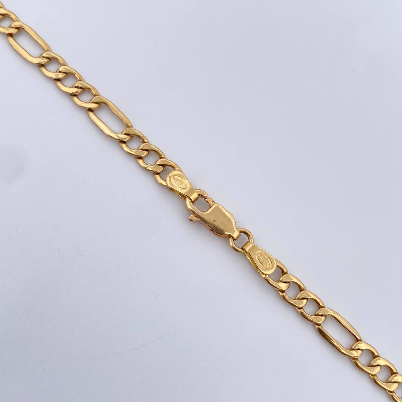 Cadena Figaro 7.6gr / 60.4cm / 4.3mm Oro Amarillo +0 18K &