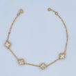 Pulso Trebol 4.4gr / 20cm-21cm / Nac. Esp Oro 18K &