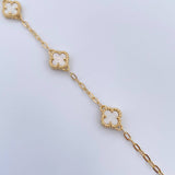 Pulso Trebol 4.4gr / 20cm-21cm / Nac. Esp Oro 18K &