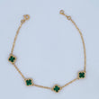 Pulso Trebol 4.3gr / 20cm-21cm / Nac. Esp Oro 18K &
