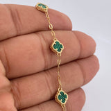 Pulso Trebol 4.3gr / 20cm-21cm / Nac. Esp Oro 18K &