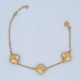 Pulso Trebol 5.95gr / 19cm / Nac. Esp Oro 18K &