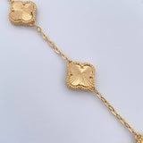 Pulso Trebol 5.95gr / 19cm / Nac. Esp Oro 18K &