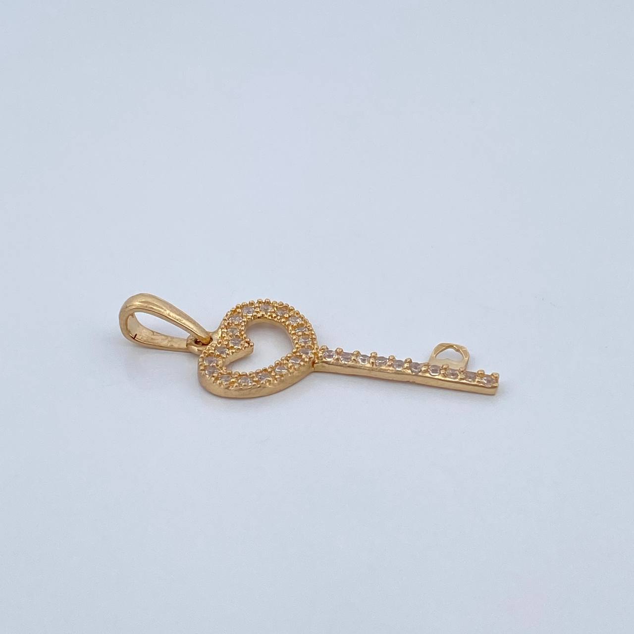 Dije Llave Corazon 1.3gr / 3cm / Oro 18K &