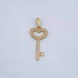 Dije Llave Corazon 1.3gr / 3cm / Oro 18K &