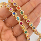Cadena Tenis 52.85gr / 46cm / Nac.Esp. Oro 18K $