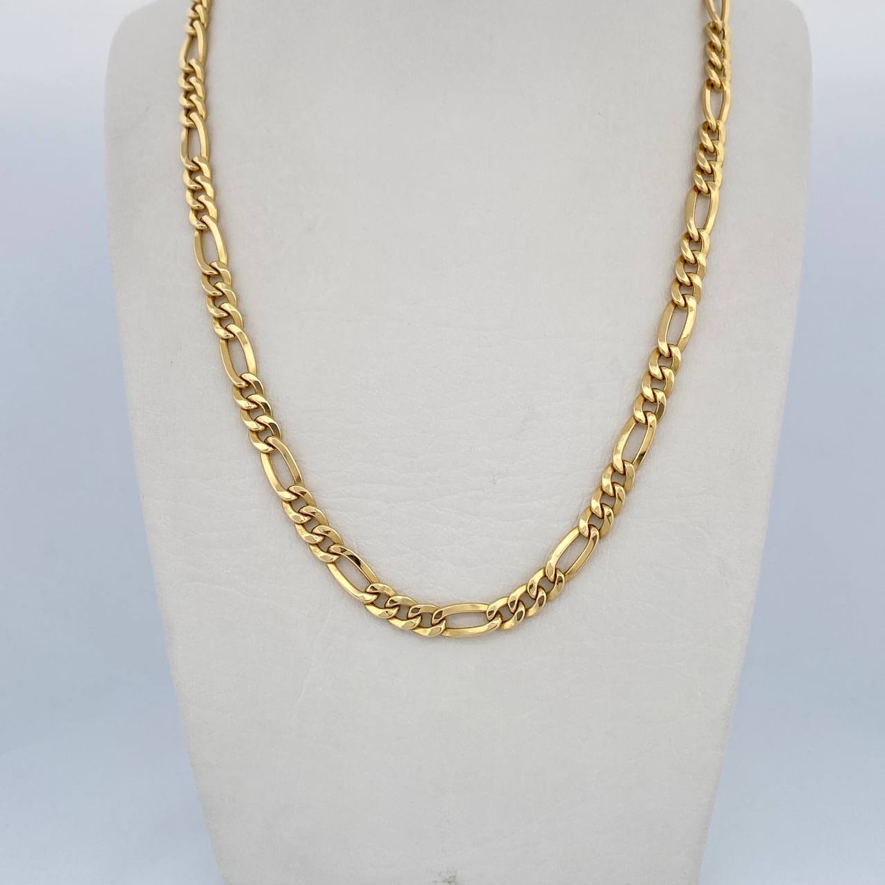 Cadena Figaro 12.1gr / 60.1cm / 4.8mm Oro Amarillo +0 18K $