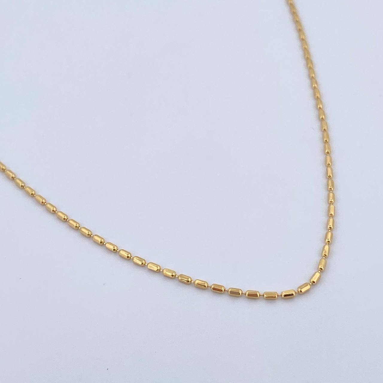 Cadena Morse 2.6gr / 60.6cm / 0.9mm Oro Amarillo +3 18K &
