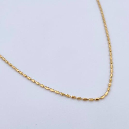Cadena Morse 2.6gr / 60.6cm / 0.9mm Oro Amarillo +3 18K &