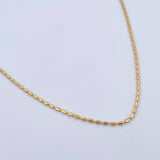 Cadena Morse 2.6gr / 60.6cm / 0.9mm Oro Amarillo +3 18K &