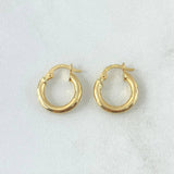 Candongas Jass 1.4gr / 1.4cm / Lisas Oro Amarillo 18K ©