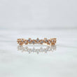 Anillo Media Churumbela en Zig-Zag 1.4gr / T6 1/4 / Circones Blancos Oro Rosa 18K ©