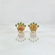 Topos Silueta Corona RX 0.75gr / 7.2mm Circones Verdes Oro Amarillo 18K ©