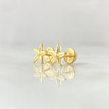Topos Estrella De Mar 0.55gr / 7.4mm Oro Amarillo 18K ©