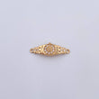 Herraje Corona RX 1.25gr / 2.5cm / Circones Blancos Oro Amarillo 18K &