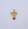 Dije San Miguel Arcangel 1.6gr / 2cm / Circones Amarillos Blancos Tres Oros 18K &
