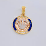 Dije Medalla Corona 6.05g / 3.5cm Tres Oros 18K