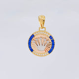 Dije Medalla Corona 6.05g / 3.5cm Tres Oros 18K