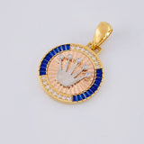 Dije Medalla Corona 6.05g / 3.5cm Tres Oros 18K