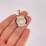 Dije Medalla Corona 6.05g / 3.5cm Tres Oros 18K