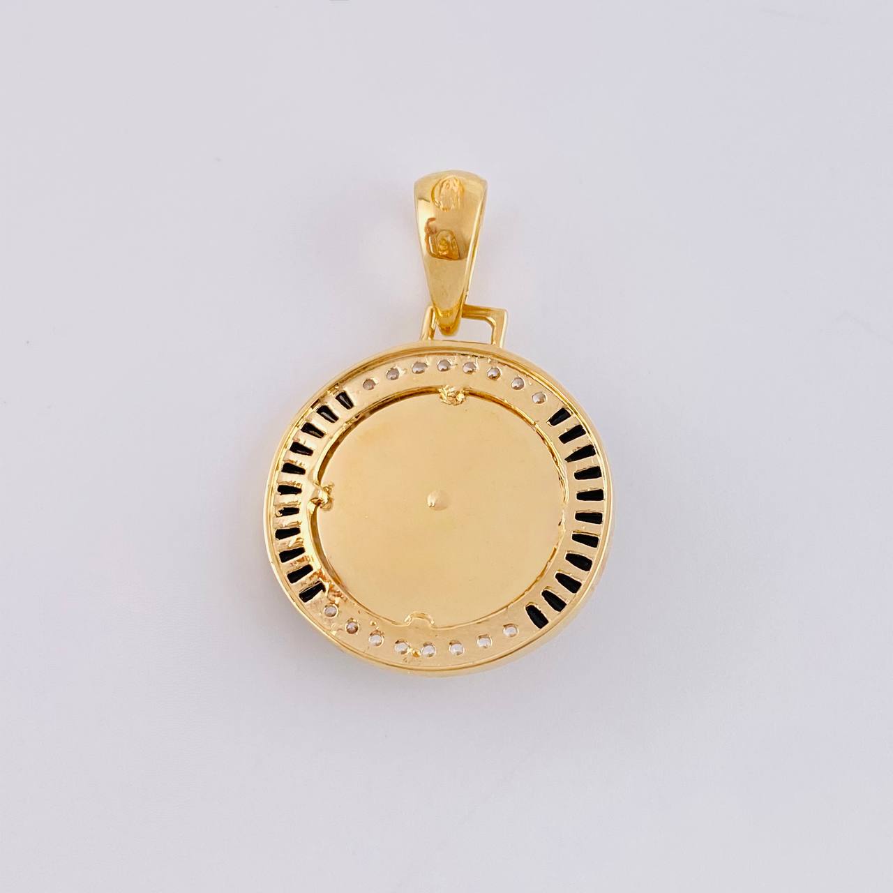 Dije Medalla Rostro Jesus 6.7g / 3.4cm Dos Oros Amarillo Blanco 18K