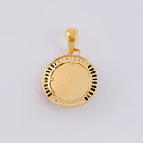 Dije Medalla Rostro Jesus 6.7g / 3.4cm Dos Oros Amarillo Blanco 18K