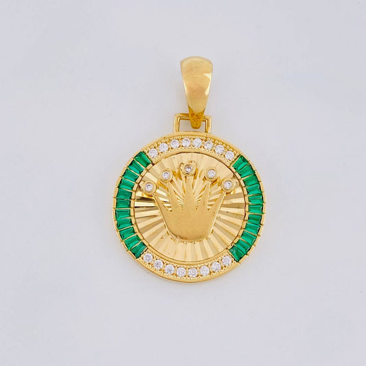 Dije Medalla Corona 5.85g / 3.5cm Oro Amarillo 18K
