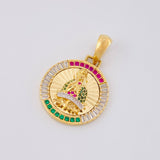 Dije Medalla Virgen Guadalupe 6.8g / 3.4cm Dos Oros Amarillo Blanco 18K