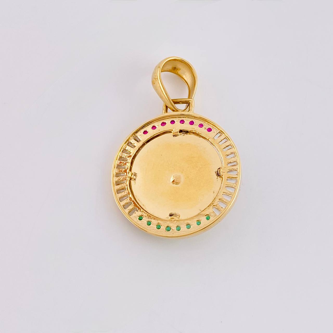 Dije Medalla Virgen Guadalupe 6.8g / 3.4cm Dos Oros Amarillo Blanco 18K