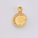 Dije Medalla Virgen Guadalupe 6.8g / 3.4cm Dos Oros Amarillo Blanco 18K