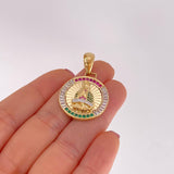 Dije Medalla Virgen Guadalupe 6.8g / 3.4cm Dos Oros Amarillo Blanco 18K