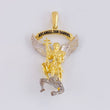 Dije Arcangel San Gabriel 20g / 5cm Dos Oros Amarillo Blanco 18K