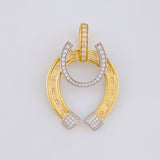 Dije Herradura 9.35g / 4.5cm Dos Oros Amarillo Blanco 18K