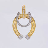 Dije Herradura 9.35g / 4.5cm Dos Oros Amarillo Blanco 18K
