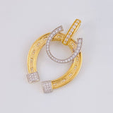 Dije Herradura 9.35g / 4.5cm Dos Oros Amarillo Blanco 18K