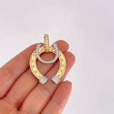 Dije Herradura 9.35g / 4.5cm Dos Oros Amarillo Blanco 18K